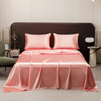 Bed Sheet Set Cooling Silky Satin & Moisture-Wicking