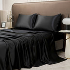 Bed Sheet Set Cooling Silky Satin & Moisture-Wicking