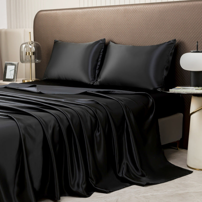 Bed Sheet Set Cooling Silky Satin & Moisture-Wicking