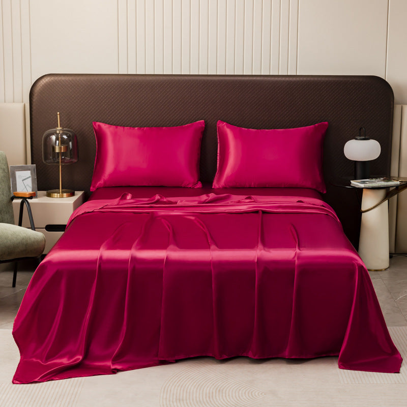 Bed Sheet Set Cooling Silky Satin & Moisture-Wicking