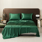 Bed Sheet Set Cooling Silky Satin & Moisture-Wicking