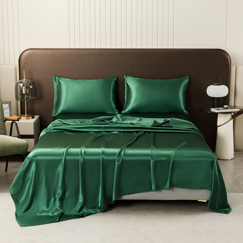 Bed Sheet Set Cooling Silky Satin & Moisture-Wicking
