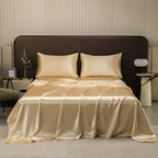 Bed Sheet Set Cooling Silky Satin & Moisture-Wicking