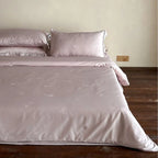 Bed Sheet Set Cotton Satin Embroidered Hem 4-Piece