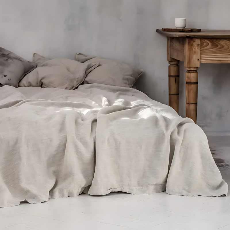 Bed Sheet Set Linen Breathable & Moisture-Wicking
