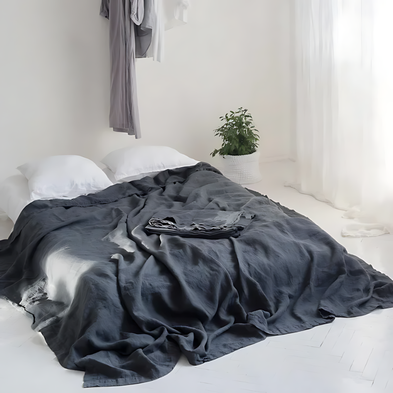 Bed Sheet Set Linen Breathable & Moisture-Wicking