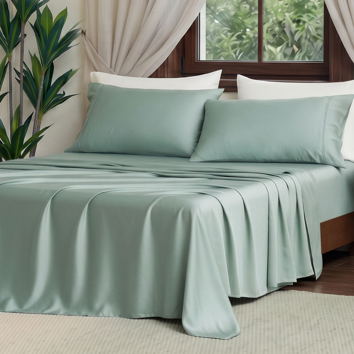 Bed Sheet Set Lyocell Moisture-Wicking & Breathable