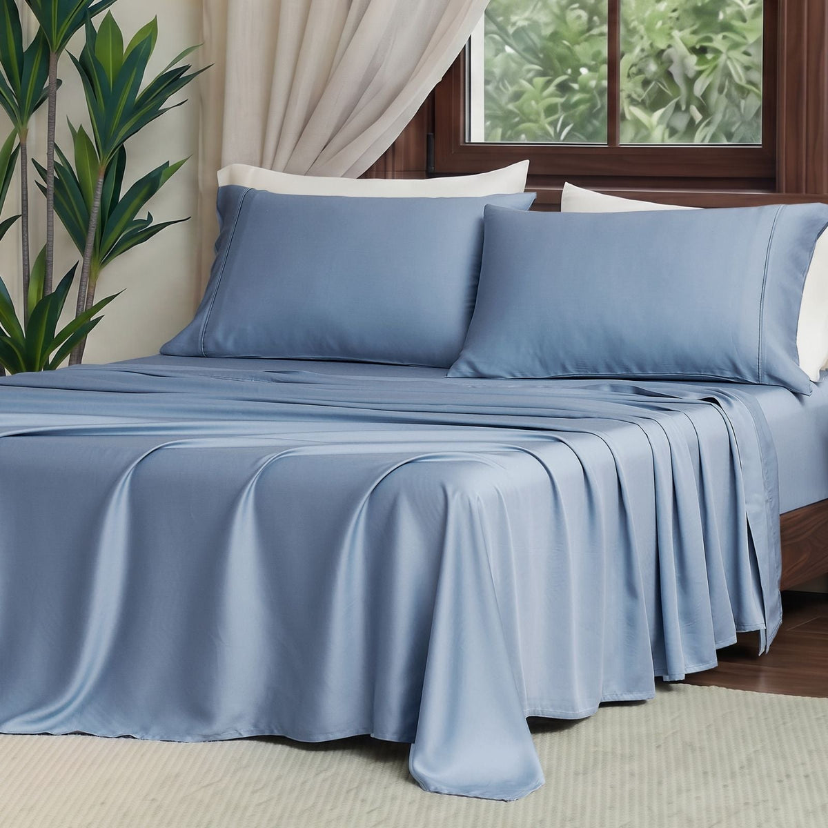 Bed Sheet Set Lyocell Moisture-Wicking & Breathable