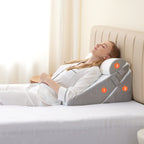 Bed Wedge Pillow Adjustable Ergonomic Memory Foam & Breathable Cover