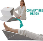 Bed Wedge Pillow Set Foldable 10-Position Dual-Layer Memory Foam