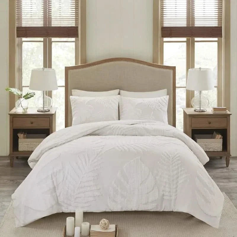 Bedding Set 100% Cotton Breathable Duvet Plus 2 Pillowcases