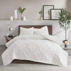 Bedding Set 100% Cotton Breathable Duvet Plus 2 Pillowcases