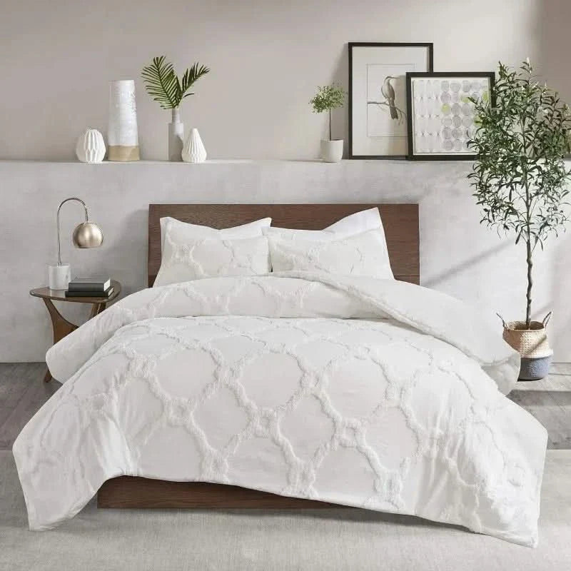 Bedding Set 100% Cotton Breathable Duvet Plus 2 Pillowcases