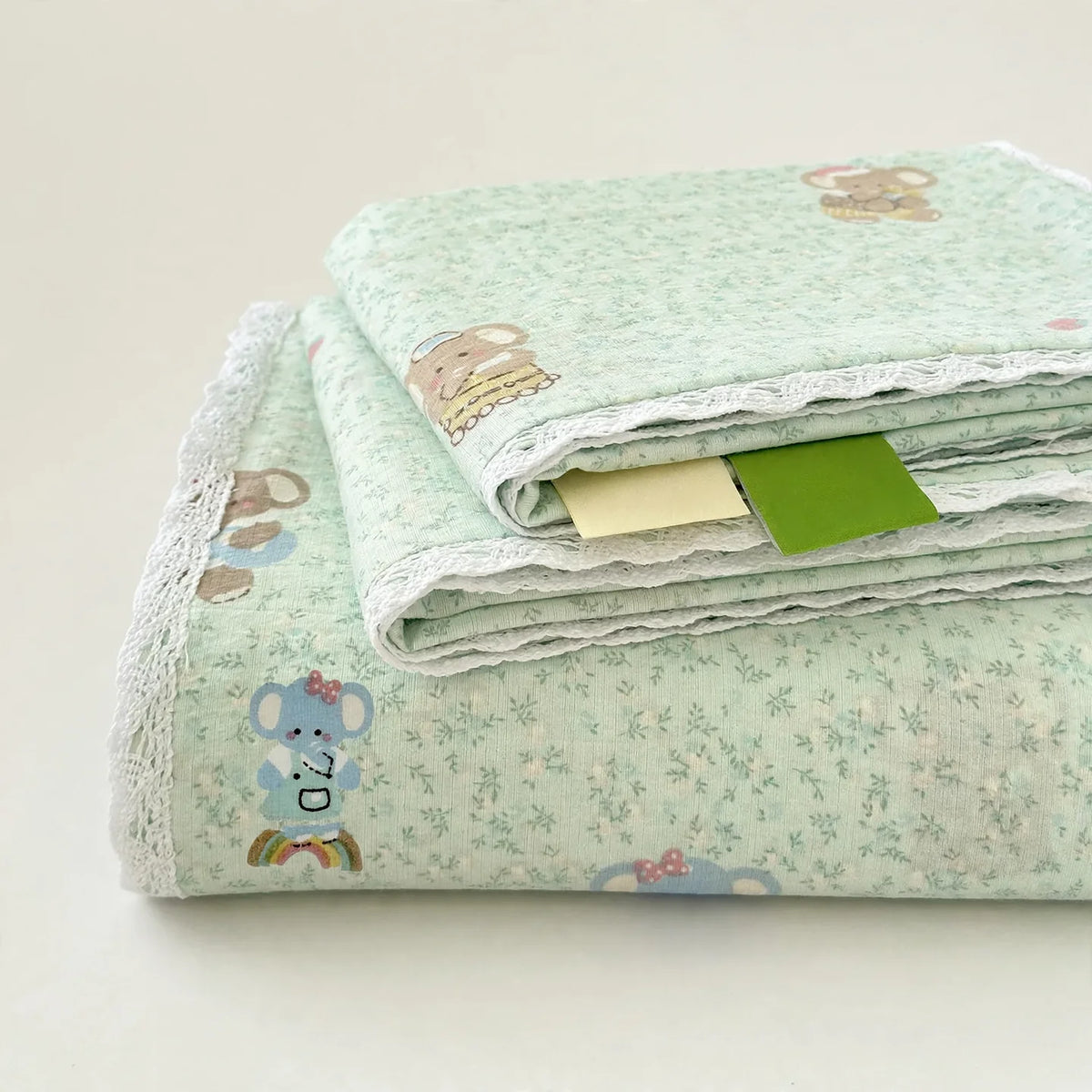 Bedding Set 100% Cotton Breathable Lace Edge