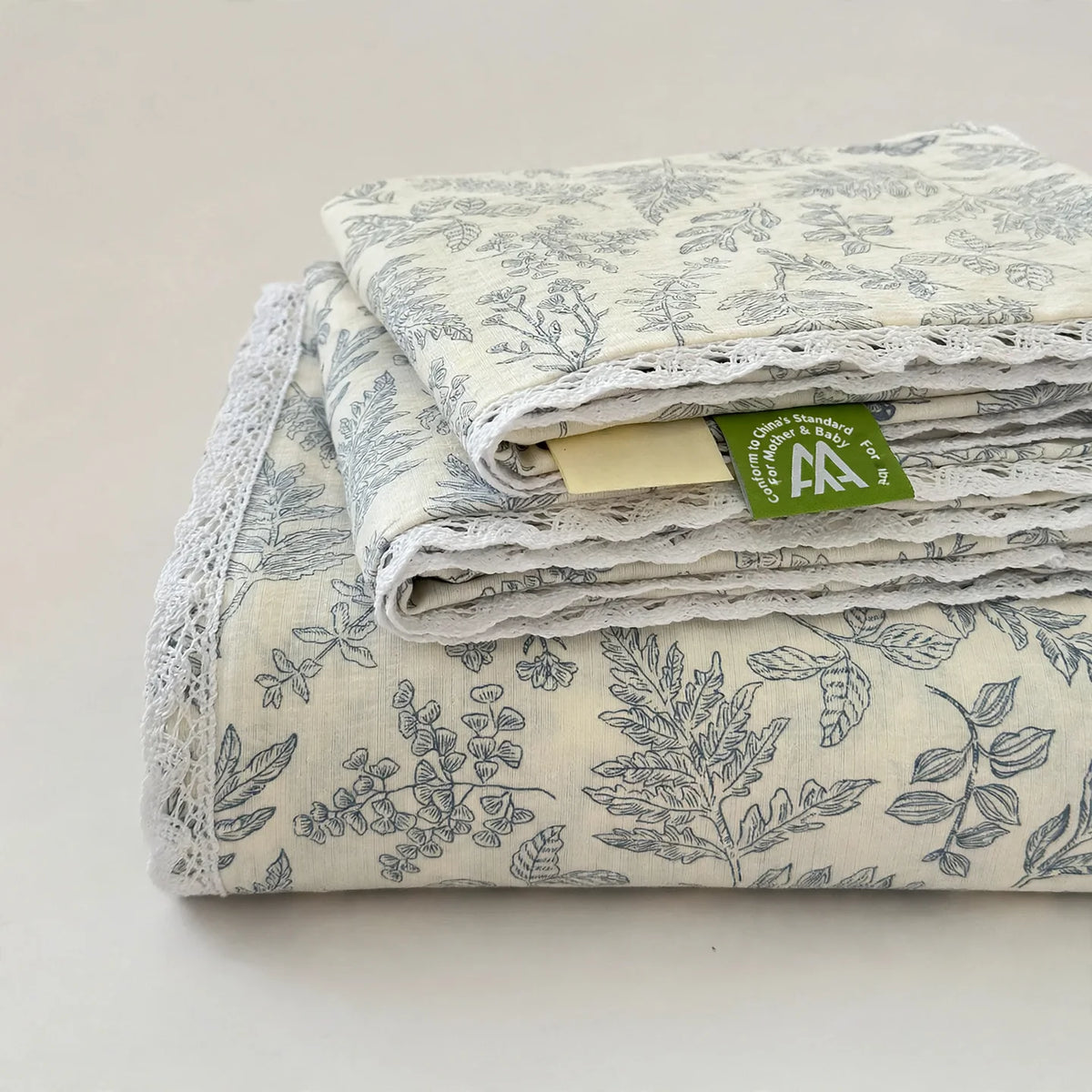 Bedding Set 100% Cotton Breathable Lace Edge