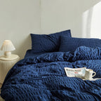 Bedding Set 100% Cotton Bubble Pattern 4 Piece