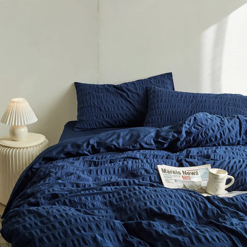 Bedding Set 100% Cotton Bubble Pattern 4 Piece