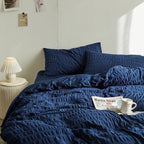 Bedding Set 100% Cotton Bubble Pattern 4 Piece