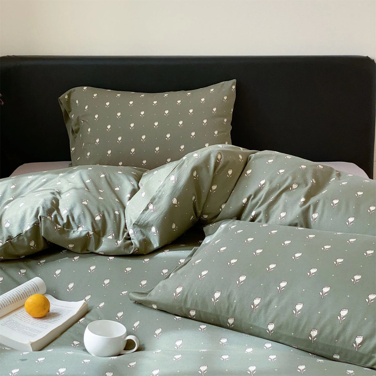 Bedding Set 100% Cotton Percale Temperature Regulating Fine Floral