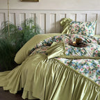 Bedding Set 100% Cotton Reversible Ruffle Trim