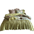 Bedding Set 100% Cotton Reversible Ruffle Trim