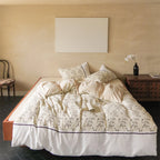 Bedding Set 100% Cotton Waffle Floral 4 Piece