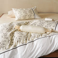 Bedding Set 100% Cotton Waffle Floral 4 Piece