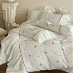 Bedding Set 4-Piece Cotton Embroidered Temperature-Regulating