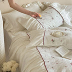 Bedding Set 4-Piece Cotton Embroidered Temperature-Regulating