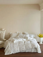 Bedding Set 4-Piece Cotton Embroidered Temperature-Regulating