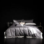Bedding Set 4-Piece Long-Staple Cotton Gold & Silver Thread