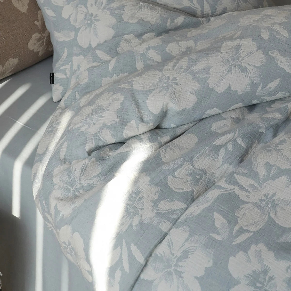 Bedding Set 4-Piece Quilted Floral Cotton Blend