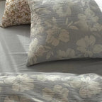 Bedding Set 4-Piece Quilted Floral Cotton Blend