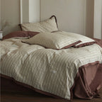 Bedding Set Breathable Cotton Blend Ruffle Trim