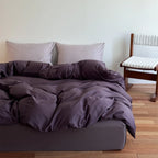 Bedding Set Breathable Cotton Blend & Zipper Duvet Cover