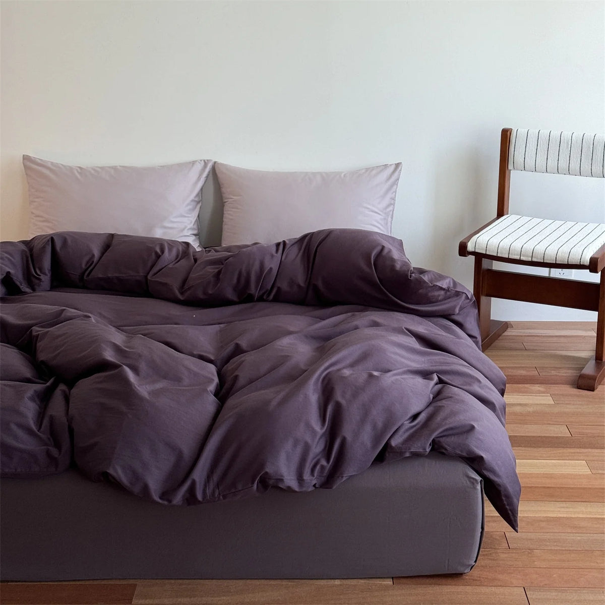 Bedding Set Breathable Cotton Blend & Zipper Duvet Cover