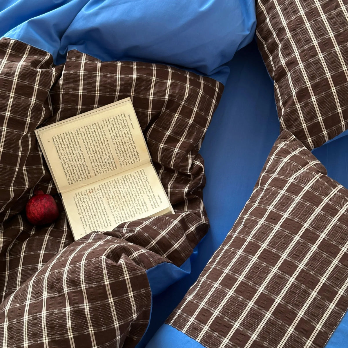 Bedding Set Breathable Cotton Checkered Design