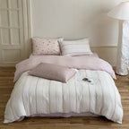 Bedding Set Breathable Cotton Gauze Reversible Four Piece