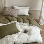 Bedding Set Breathable Cotton Gauze Reversible Four Piece