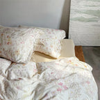Bedding Set Breathable Cotton Gauze & Tie Ribbons