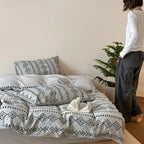 Bedding Set Breathable Cotton Machine Washable Set of 4