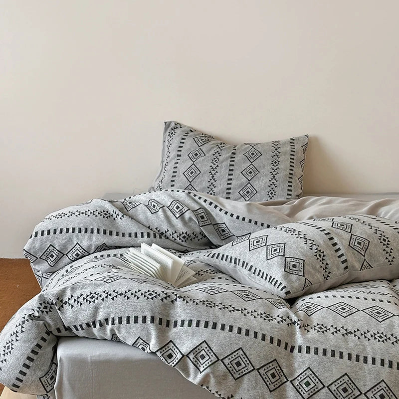 Bedding Set Breathable Cotton Machine Washable Set of 4