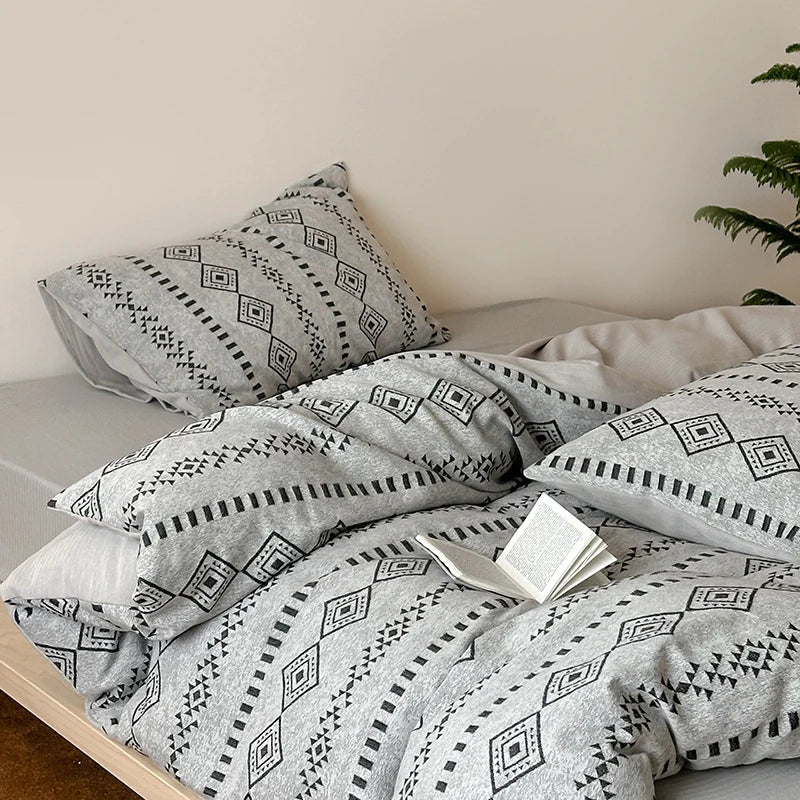 Bedding Set Breathable Cotton Machine Washable Set of 4