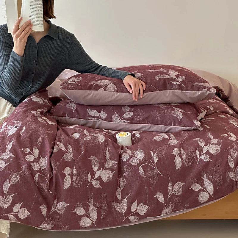 Bedding Set Breathable Cotton Percale Reversible