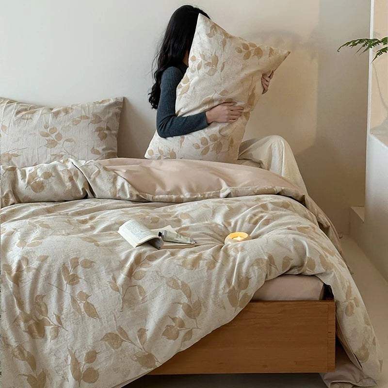 Bedding Set Breathable Cotton Percale Reversible