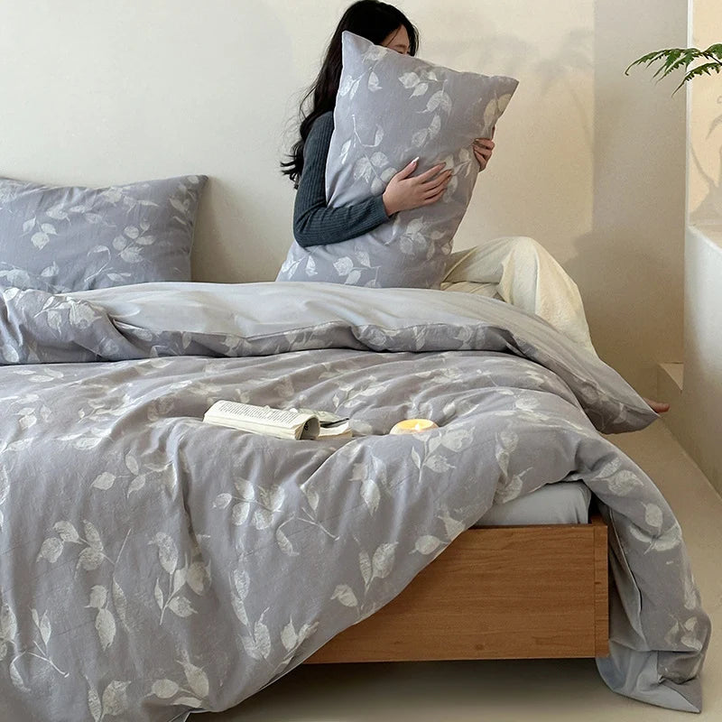 Bedding Set Breathable Cotton Percale Reversible