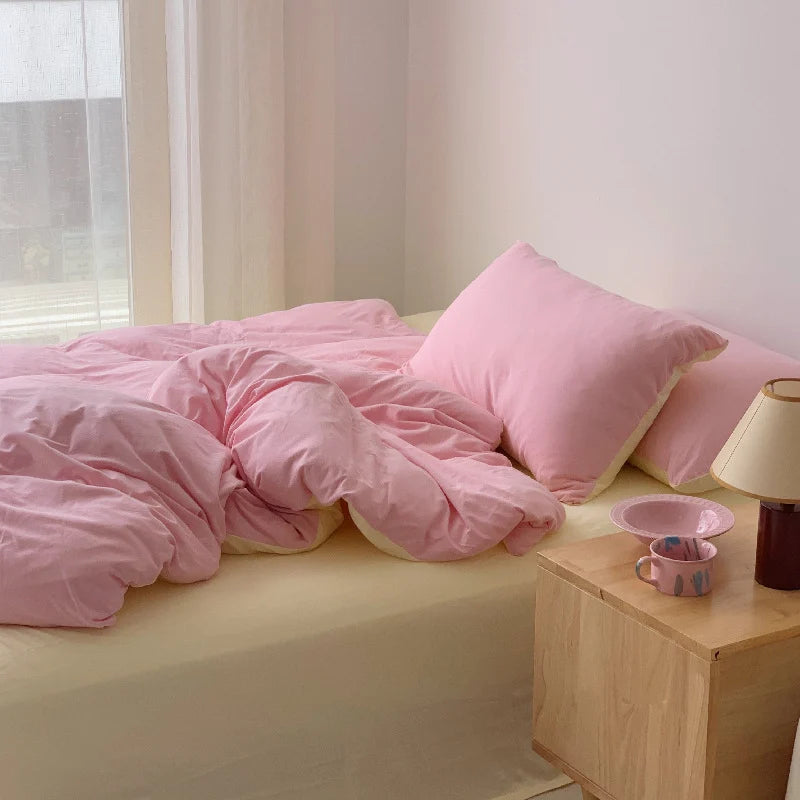 Bedding Set Breathable Cotton Percale Reversible Duvet