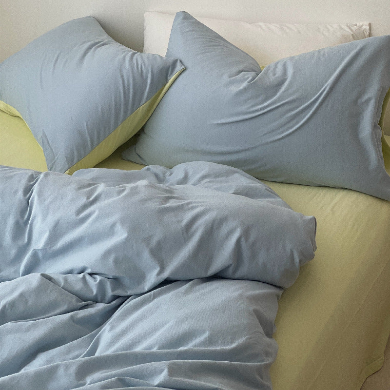 Bedding Set Breathable Cotton Percale Reversible Duvet