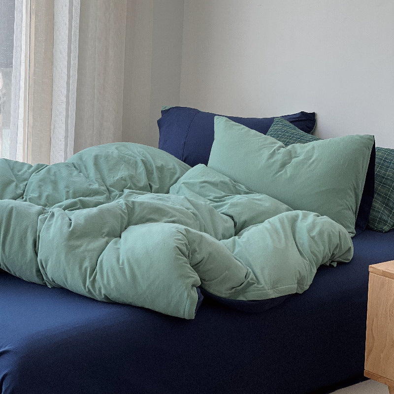 Bedding Set Breathable Cotton Percale Reversible Duvet