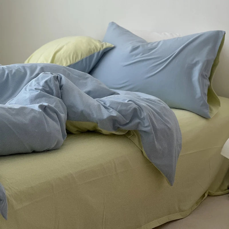 Bedding Set Breathable Cotton Percale Reversible Duvet